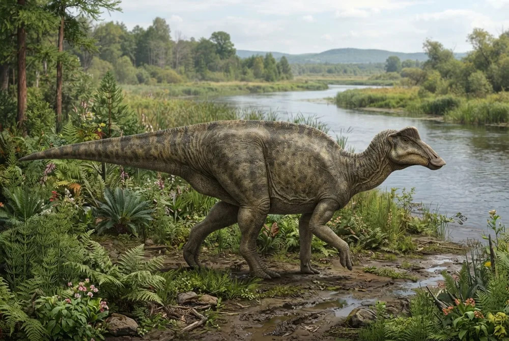 AI-made picture of Mandschurosaurus