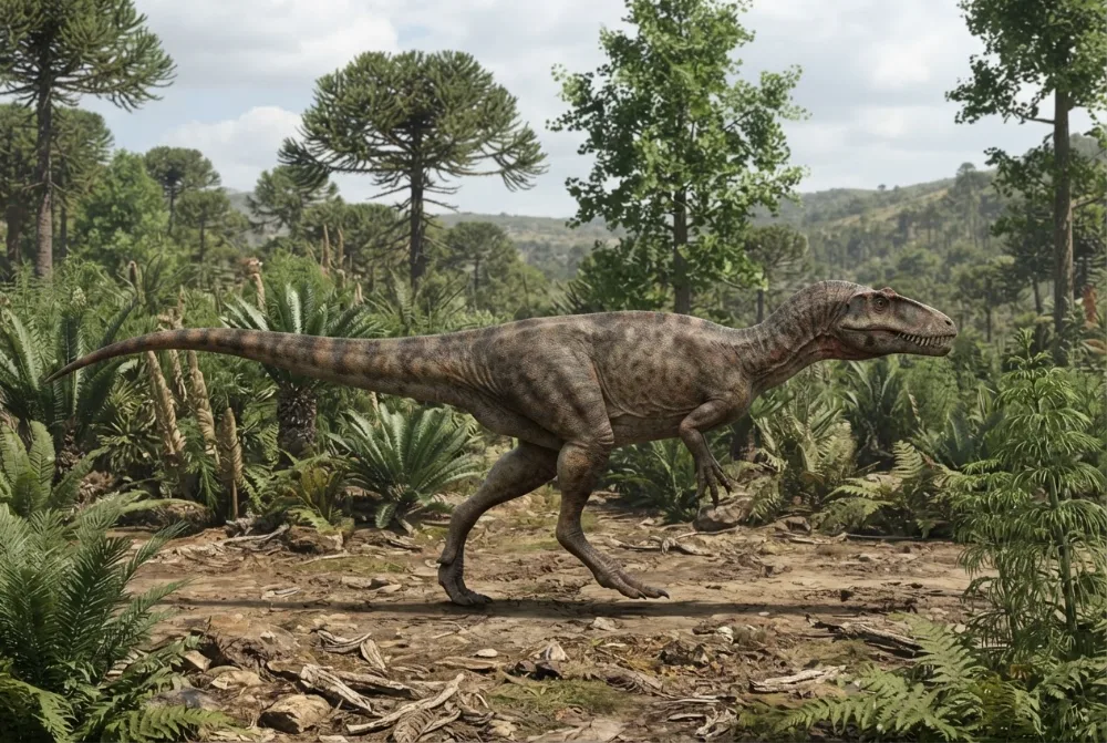 Marshosaurus, tehisaru joonistatud