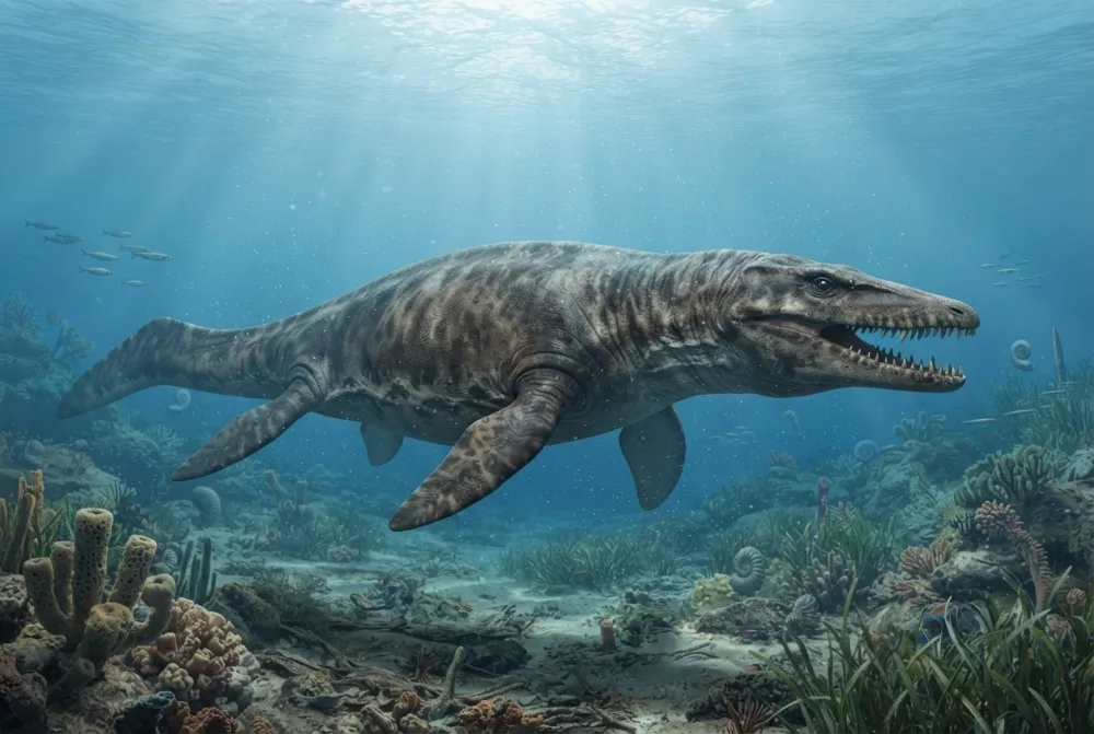 AI-made picture of Megacephalosaurus