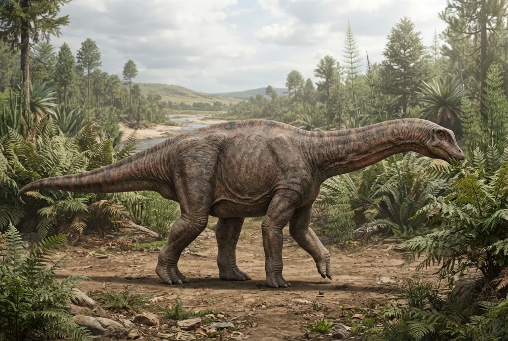 Melanorosaurus, tehisaru joonistatud