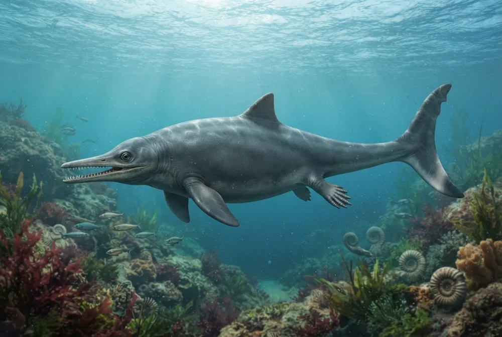 Mixosaurus: slika koju je izradila umjetna inteligencija