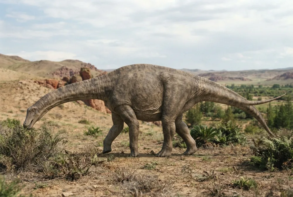 AI-made picture of Nemegtosaurus