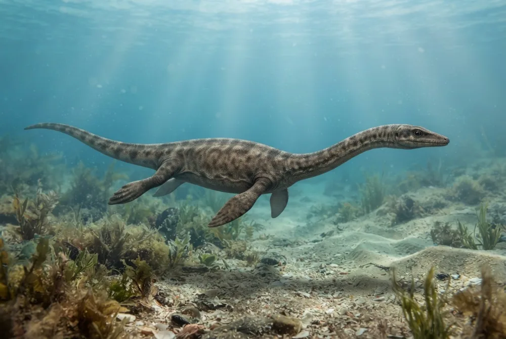 Neusticosaurus, tehisaru joonistatud