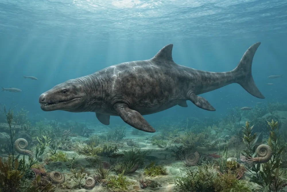 AI-made picture of Omphalosaurus