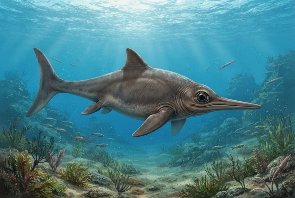 AI-made picture of Ophthalmosaurus