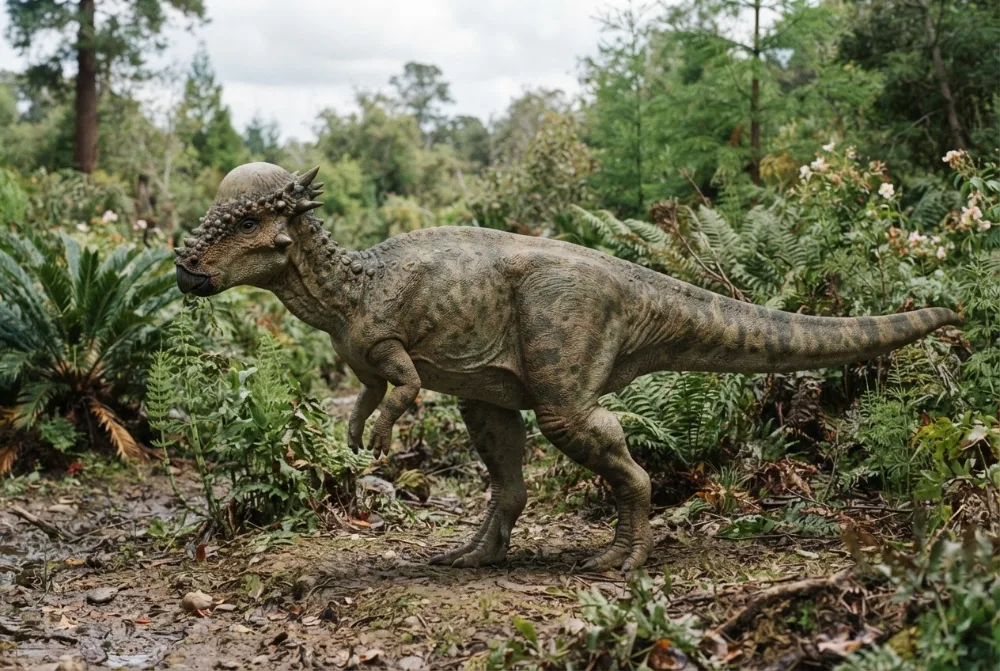 Pachycephalosaurus, tehisaru joonistatud