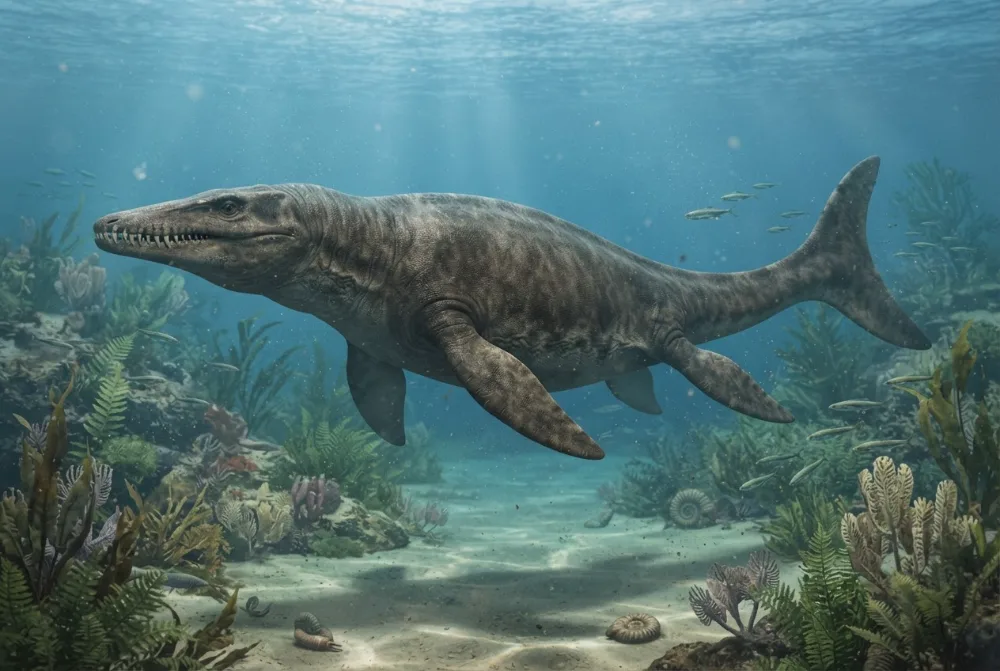 AI-made picture of Pachycostasaurus