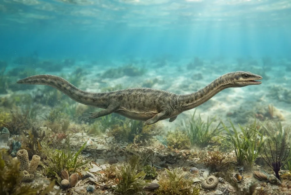 AI-made picture of Pachypleurosaurus