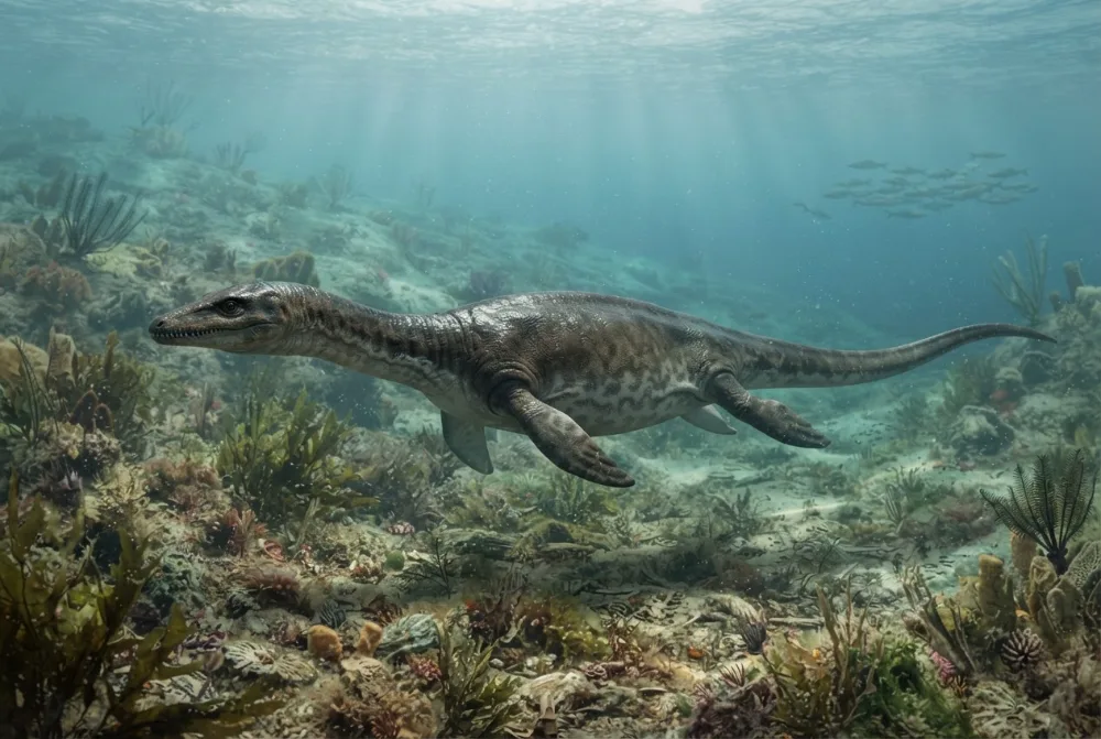 AI-made picture of Panzhousaurus