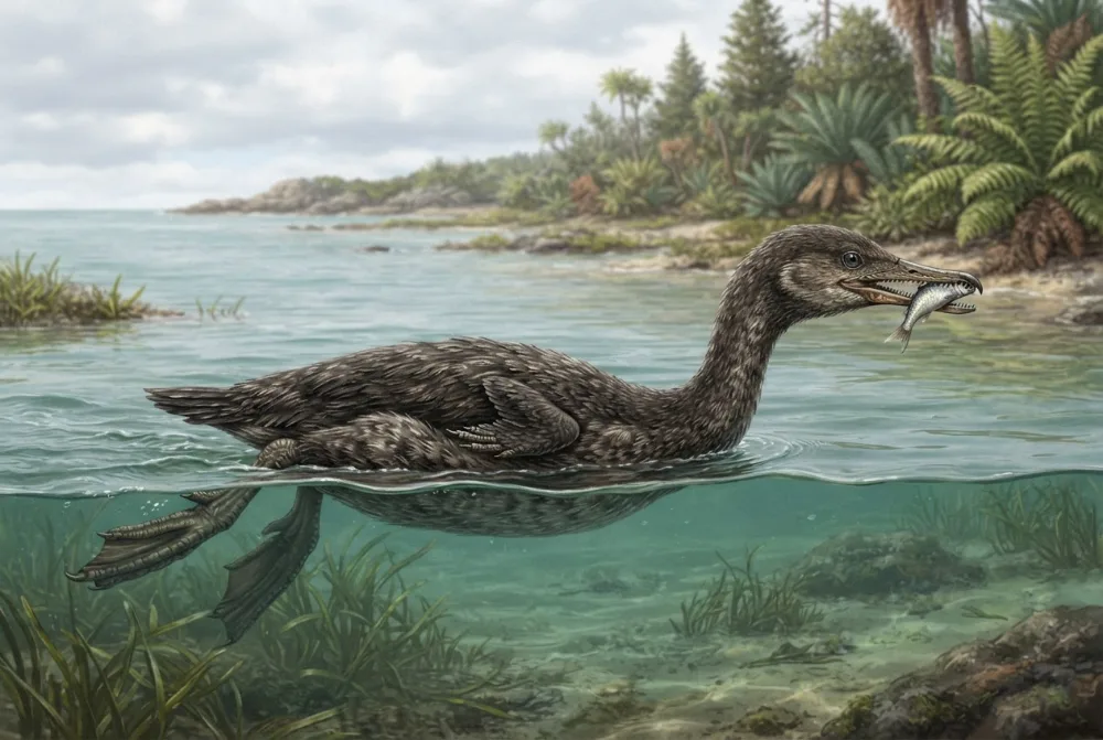 AI-made picture of Parahesperornis