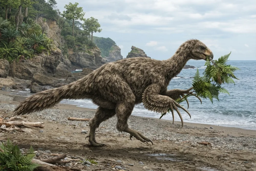 Paralitherizinosaurus, tehisaru joonistatud