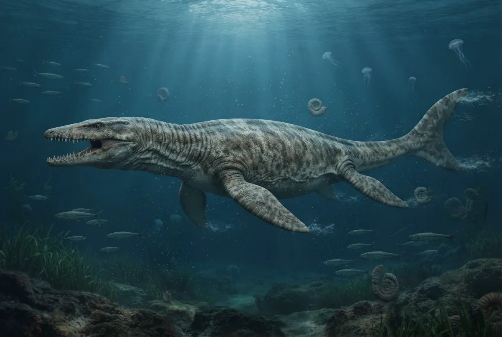 AI-made picture of Plesiotylosaurus