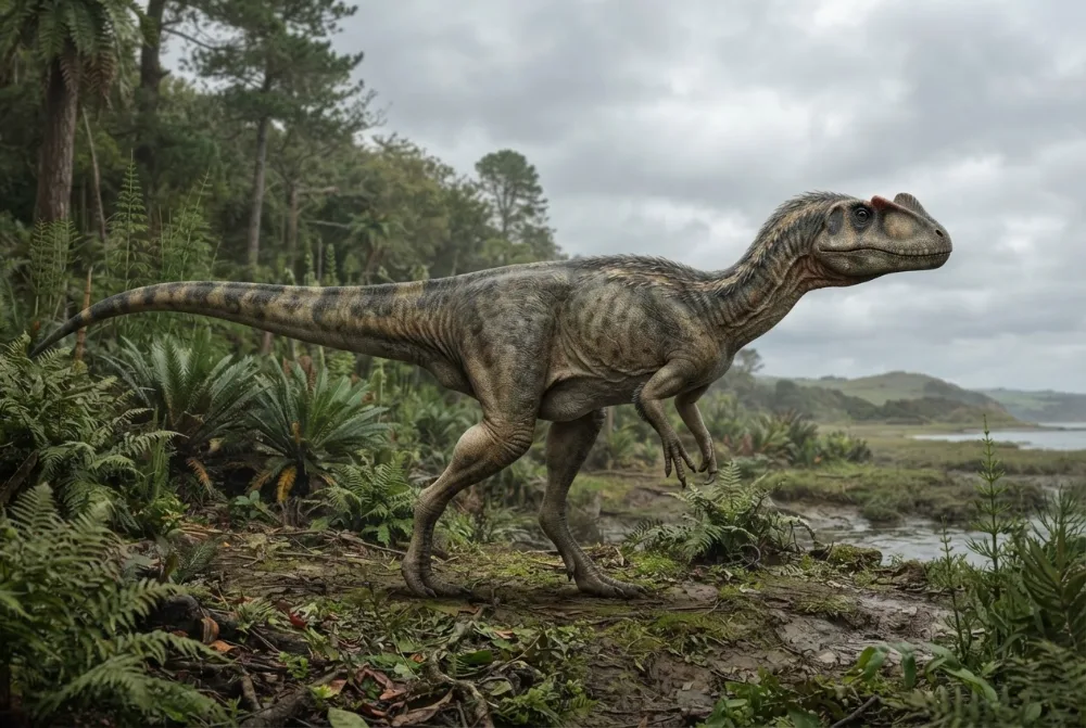 Proceratosaurus, tehisaru joonistatud