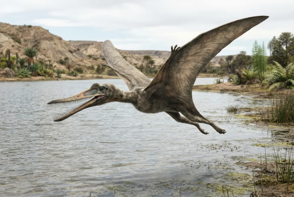 Pterodaustro, tehisaru joonistatud