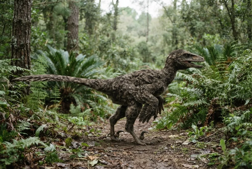 AI-made picture of Pyroraptor