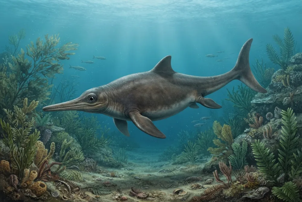 AI-made picture of Qianichthyosaurus