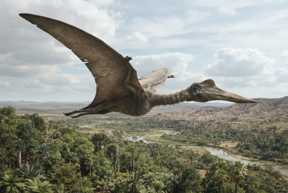 Quetzalcoatlus: obrázek vytvořený umělou inteligencí