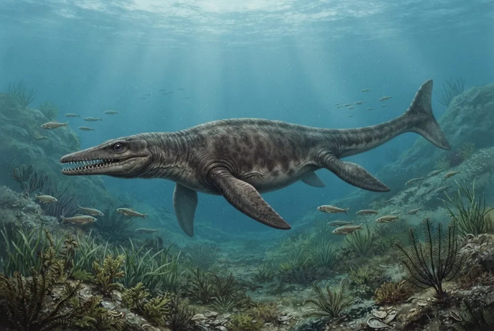 AI-made picture of Rhaeticosaurus