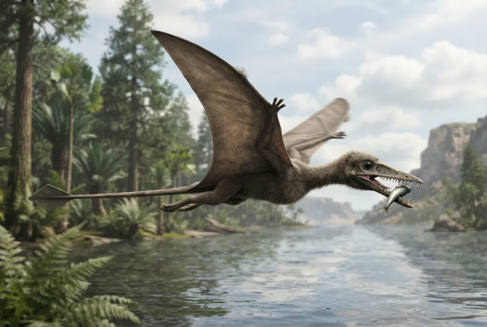Rhamphorhynchus की AI से बनी तस्वीर