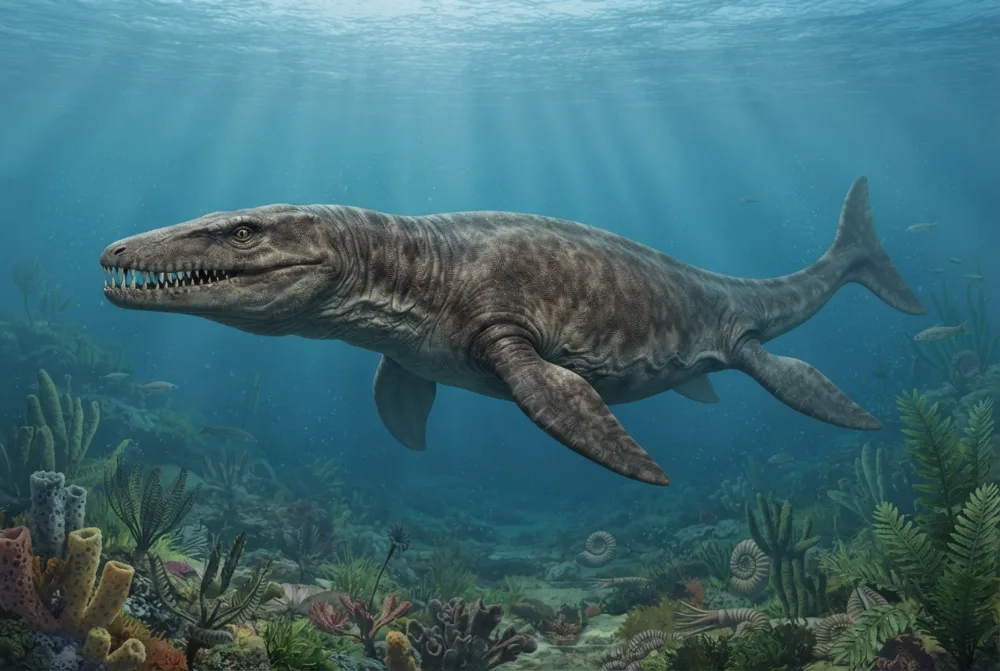 AI-made picture of Rhomaleosaurus