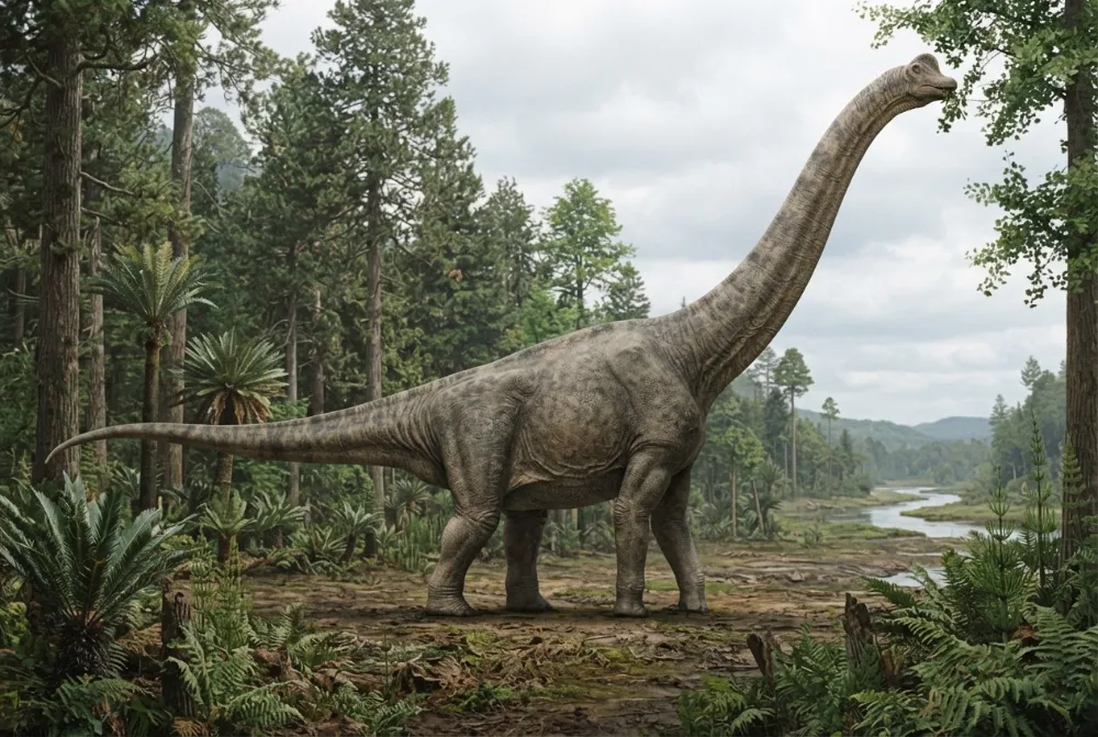 Sauroposeidon, tehisaru joonistatud