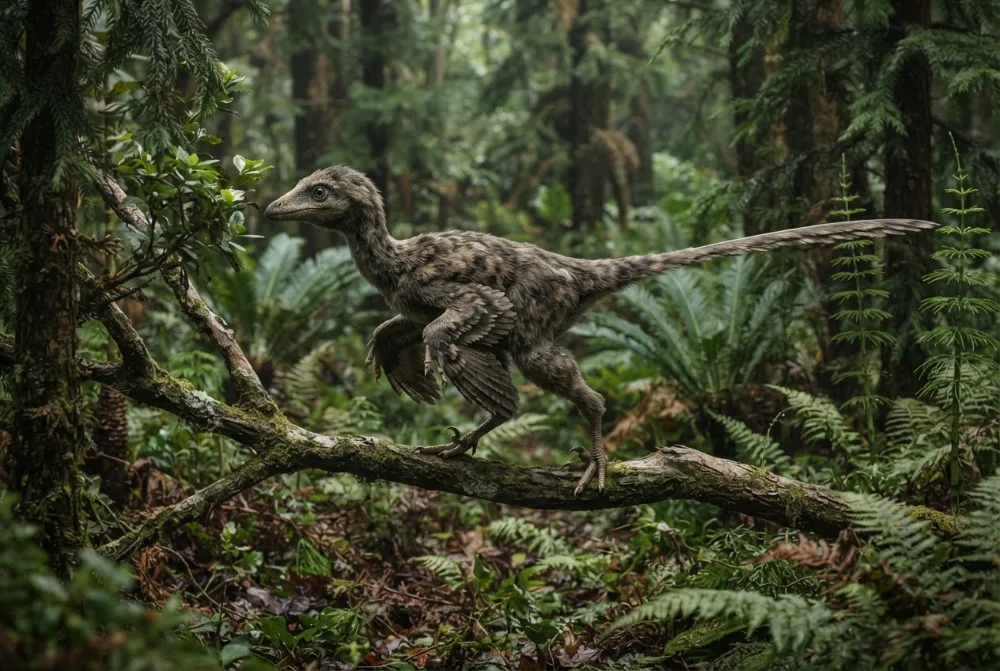 AI-made picture of Scansoriopteryx