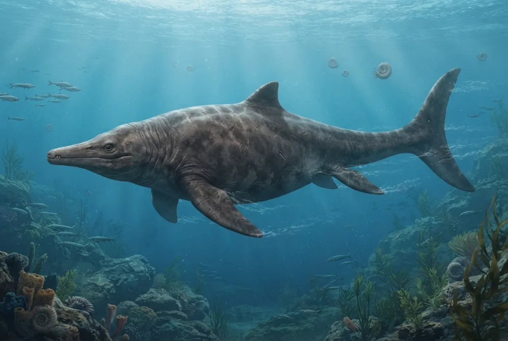 Shastasaurus, tehisaru joonistatud
