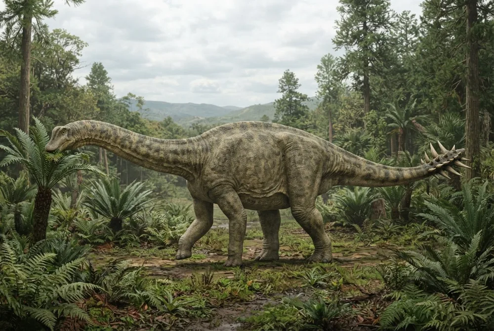 Shunosaurus, tehisaru joonistatud