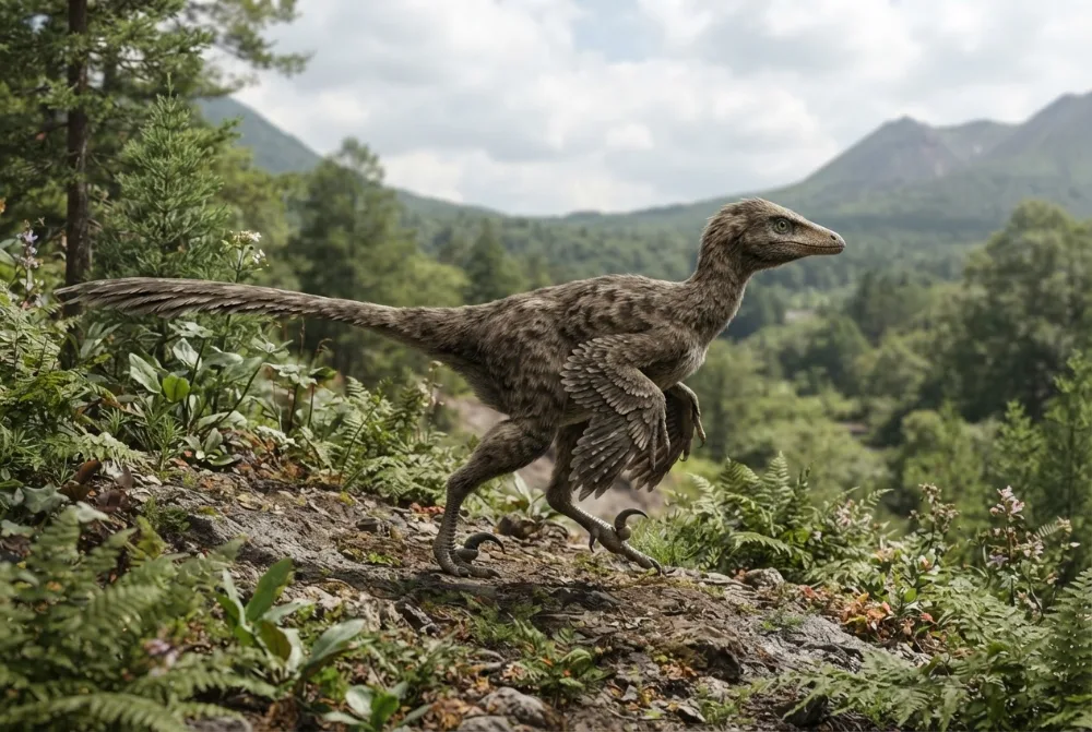 AI-made picture of Sinornithosaurus