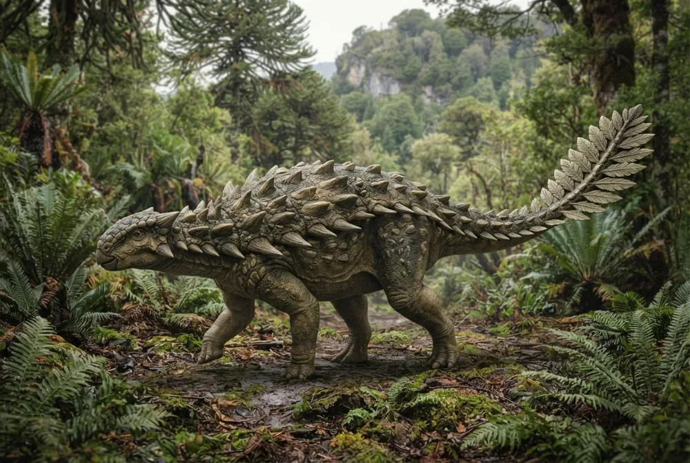 Stegouros, tehisaru joonistatud