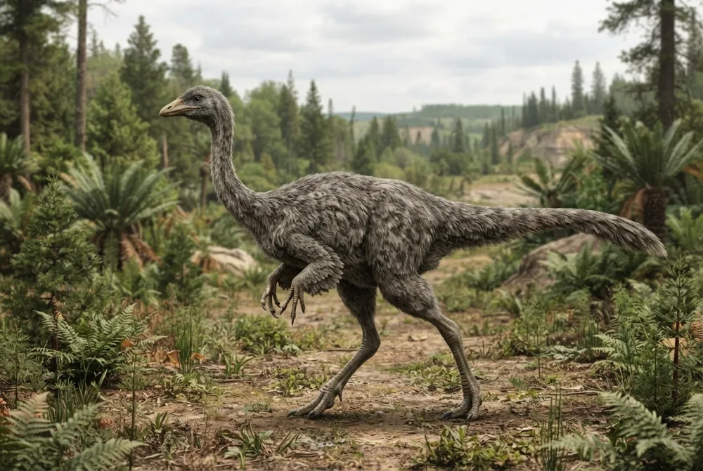 AI-made picture of Struthiomimus
