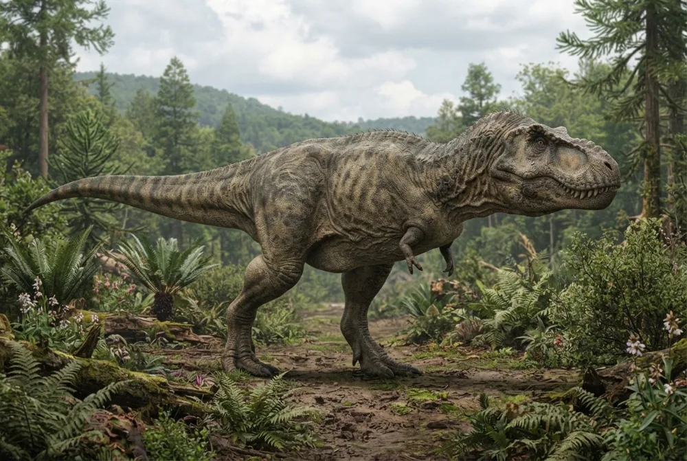 Tyrannosaurus, tehisaru joonistatud