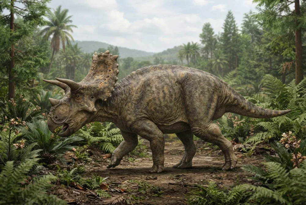 AI-made picture of Yehuecauhceratops