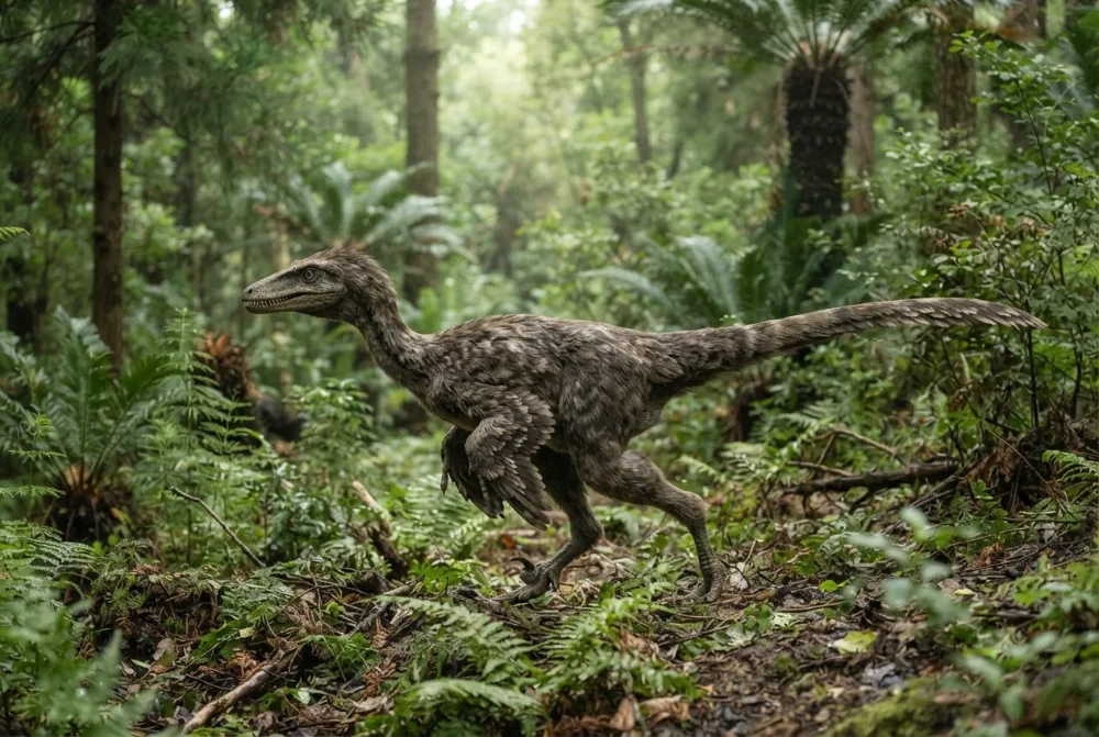AI-made picture of Yixianosaurus