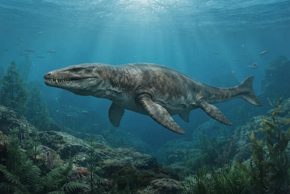 AI-made picture of Yuzhoupliosaurus