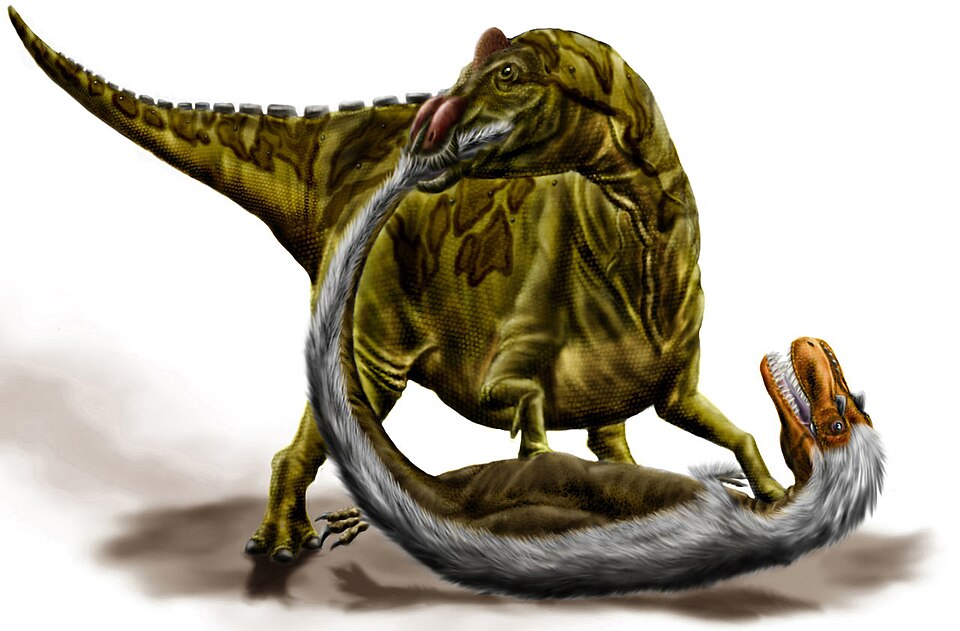 Artist's life restoration of Albertosaurus