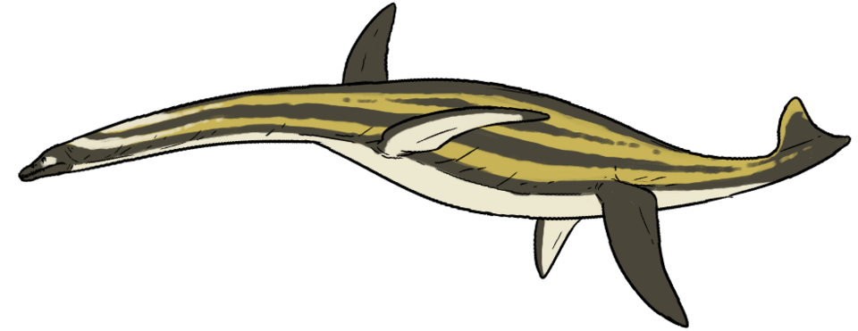 Artist's life restoration of Colymbosaurus