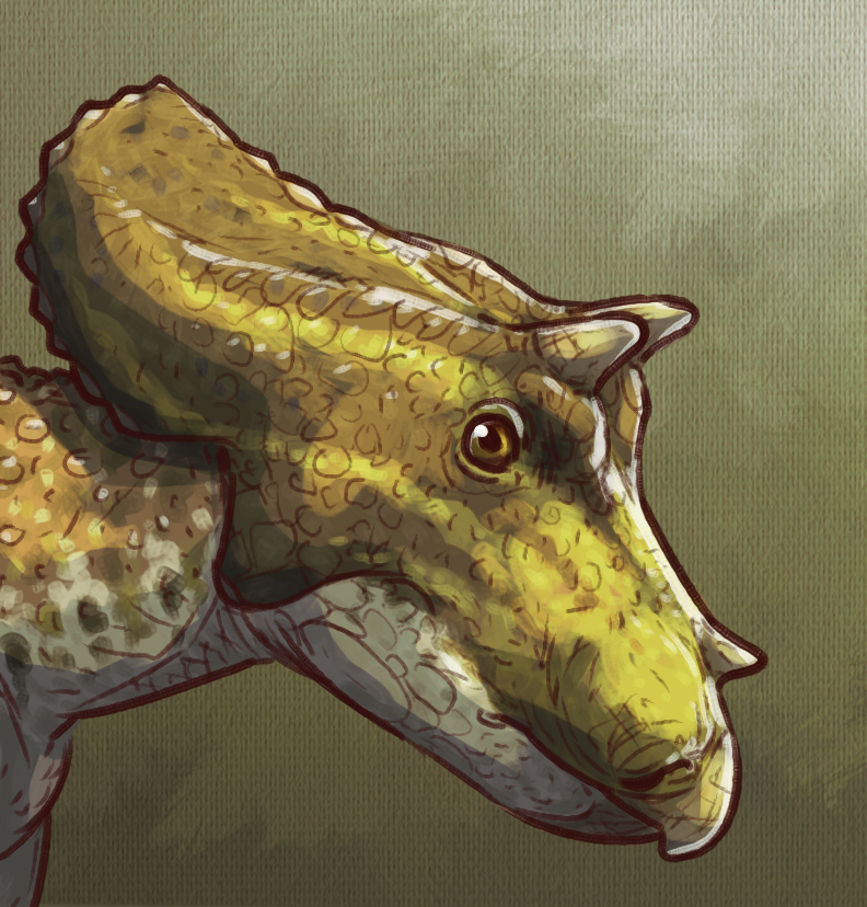 Artist's life restoration of Triceratops